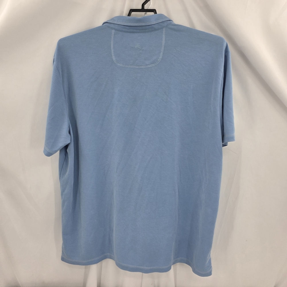 Tommy Bahama Men's Emfielder Short Sleeve Polo Shirt Light Blue Size 3XL Tencel. - Picture 3 of 8